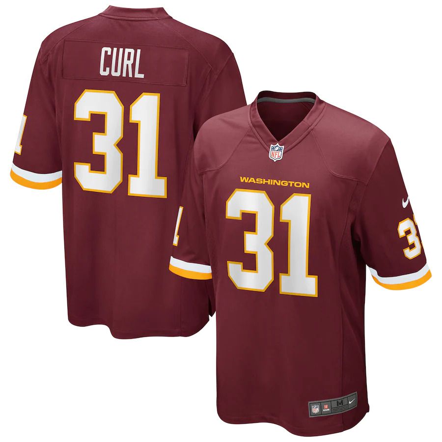 Men Washington Redskins #31 Kamren Curl Nike Burgundy Game Player NFL Jersey